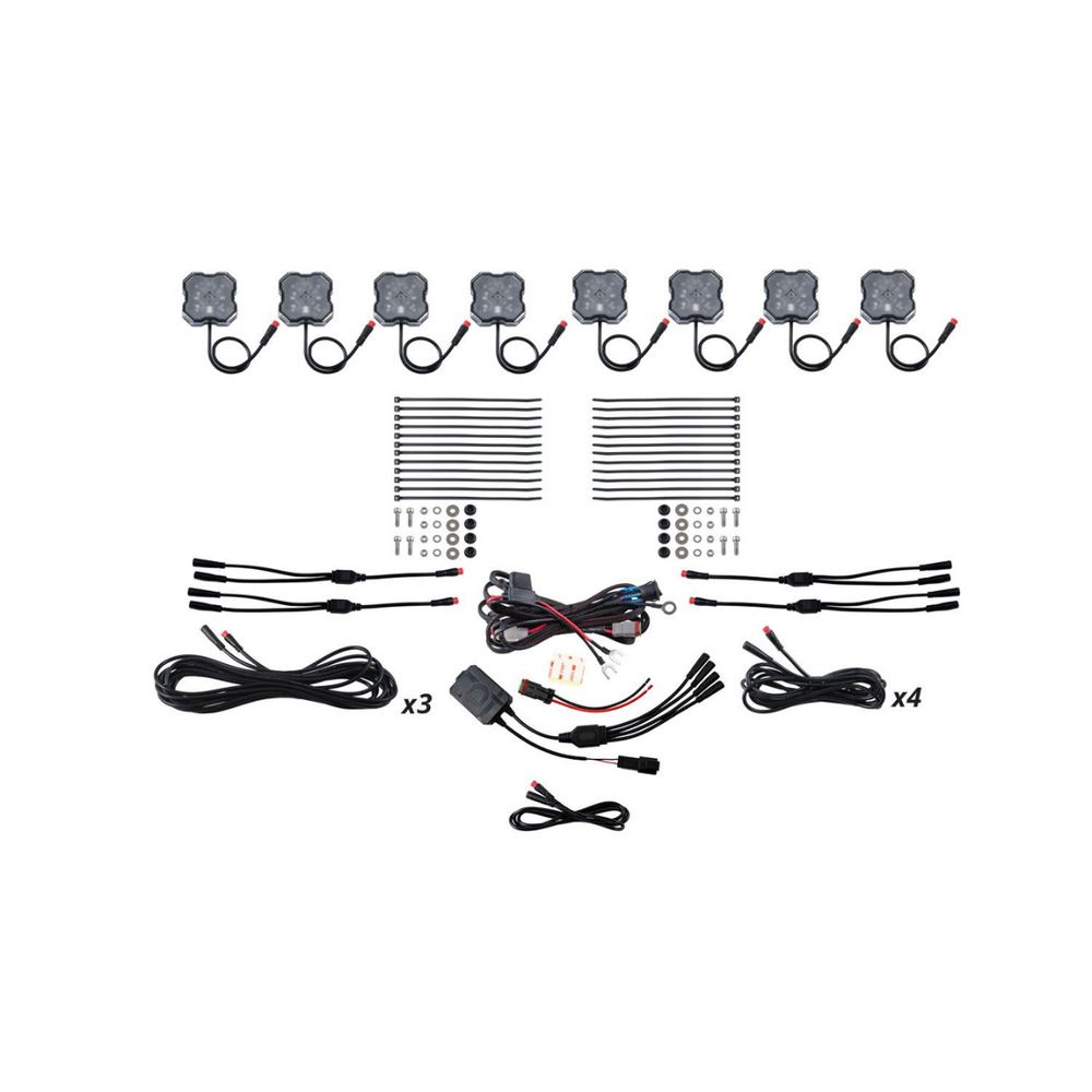 Diode Dynamics 2024+ Tacoma Stage Series RGBW LED Rock Light Kit (8-Pack)1