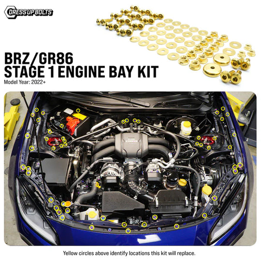 Dress Up Bolts GR86 / BRZ Titanium Engine Bay Hardware Kit - Stage 1