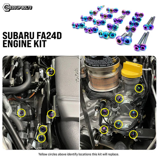 Dress Up Bolts GR86 / BRZ Titanium Engine Hardware Kit - Subaru FA24D Engine