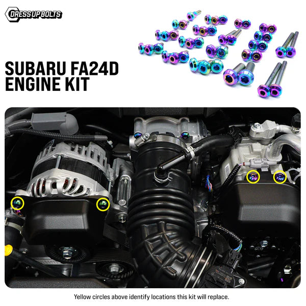 Dress Up Bolts GR86 / BRZ Titanium Engine Hardware Kit - Subaru FA24D Engine