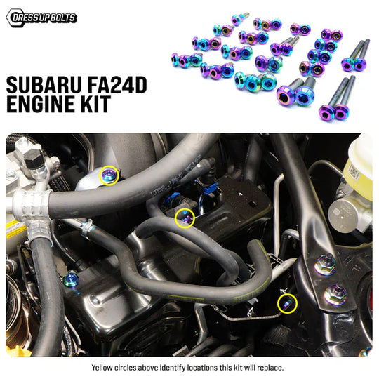 Dress Up Bolts GR86 / BRZ Titanium Engine Hardware Kit - Subaru FA24D Engine