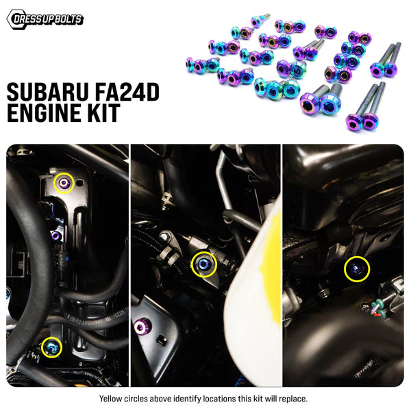 Dress Up Bolts GR86 / BRZ Titanium Engine Hardware Kit - Subaru FA24D Engine