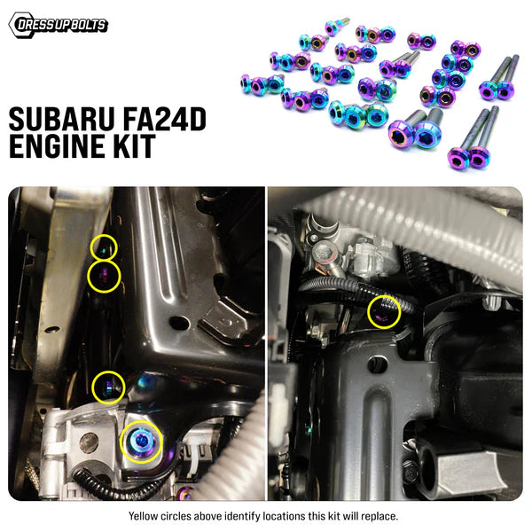 Dress Up Bolts GR86 / BRZ Titanium Engine Hardware Kit - Subaru FA24D Engine