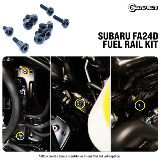 Dress Up Bolts GR86 / BRZ Titanium Fuel Rail Cover Hardware Kit - Subaru FA24D Engine