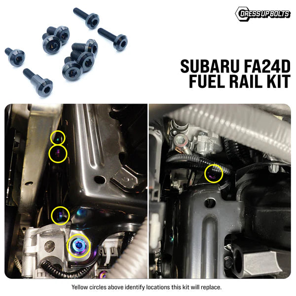 Dress Up Bolts GR86 / BRZ Titanium Fuel Rail Cover Hardware Kit - Subaru FA24D Engine