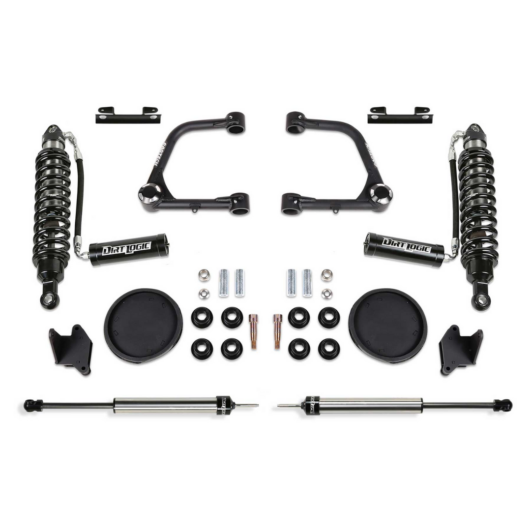 Fabtech 2022+ Tundra 3″ Uniball UCA Lift Kit – Front Dirt Logic 2.5 Resi Coilovers & Rear Coil Spring Spacers w/Rear Dirt Logic 2.25 Shocks