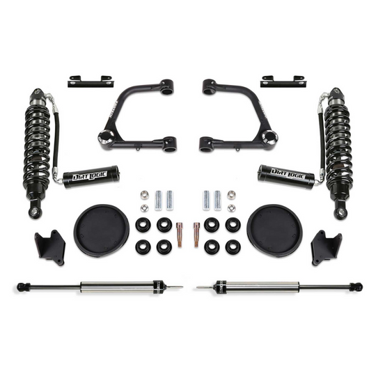 Fabtech 2022+ Tundra 3″ Uniball UCA Lift Kit – Front Dirt Logic 2.5 Resi Coilovers & Rear Coil Spring Spacers w/Rear Dirt Logic 2.25 Shocks