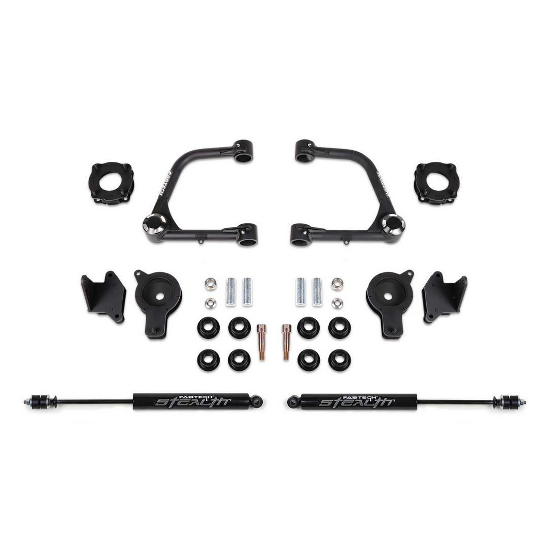Fabtech 2022+ Tundra 3″ Uniball UCA Lift Kit – Front Shock Spacers & Rear Air Bag Spacers w/ Rear Stealth Shocks