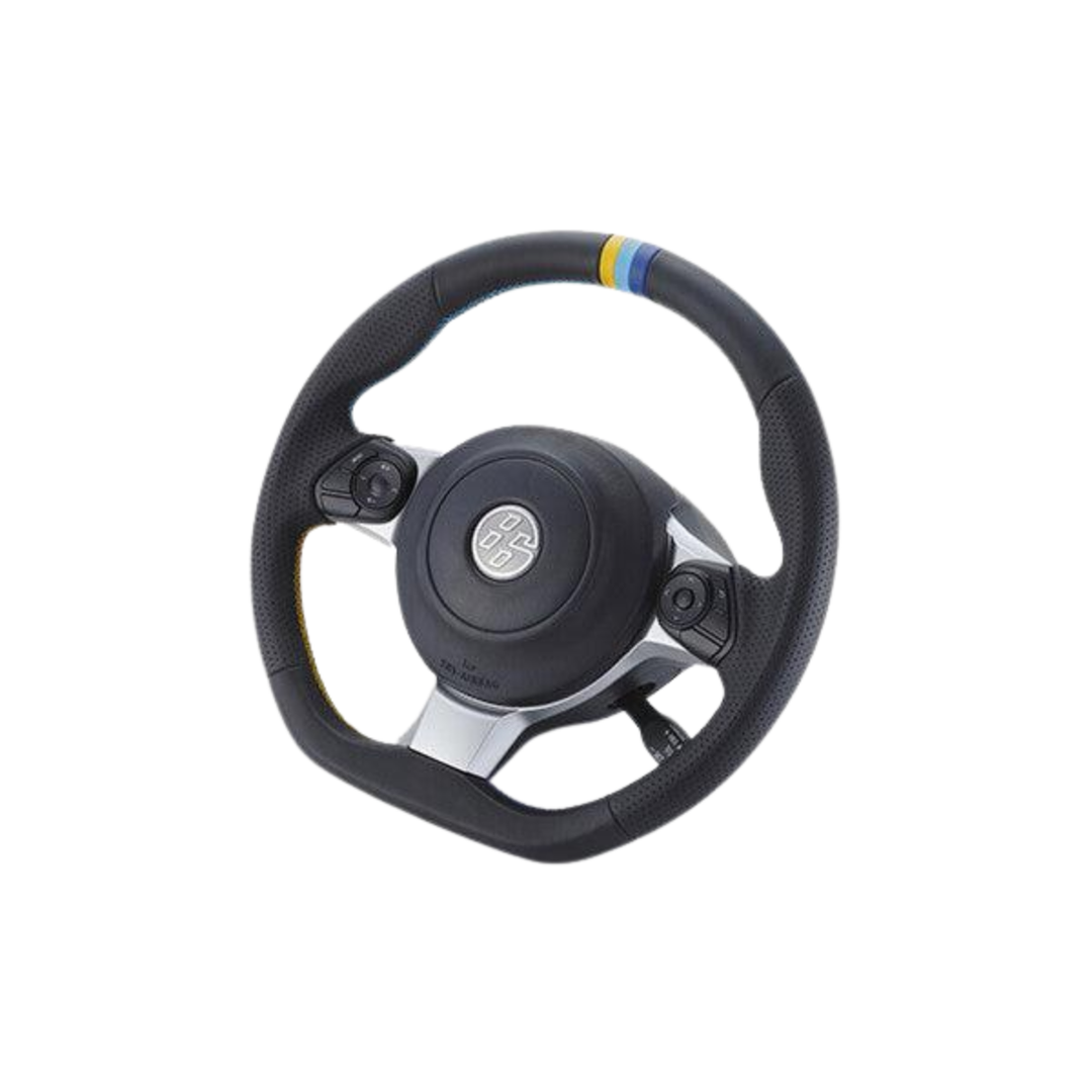 GReddy GR86 / BRZ All-Leather Steering Wheel w/ TRUST 3 Colored Stitching