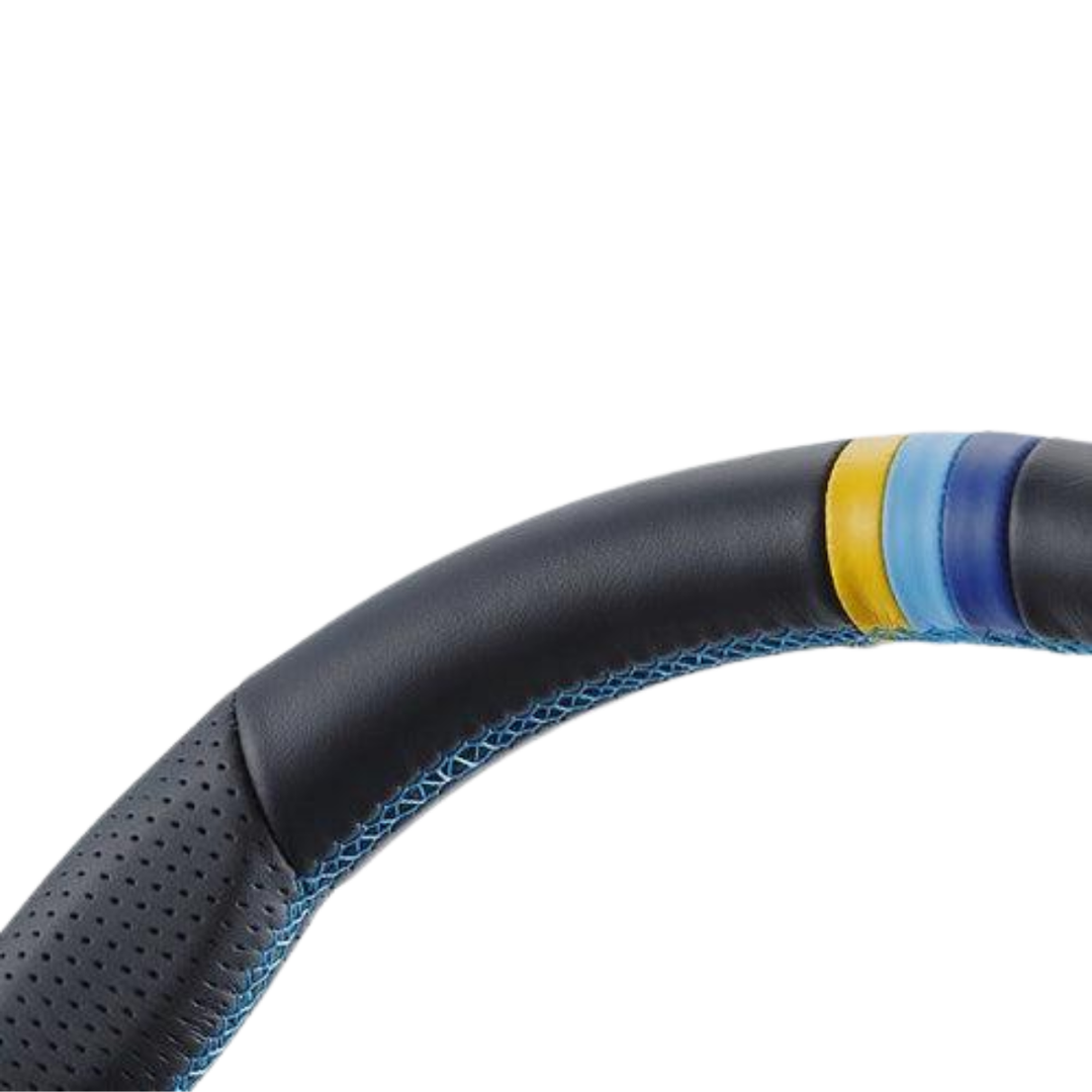 GReddy GR86 / BRZ All-Leather Steering Wheel w/ TRUST 3 Colored Stitching