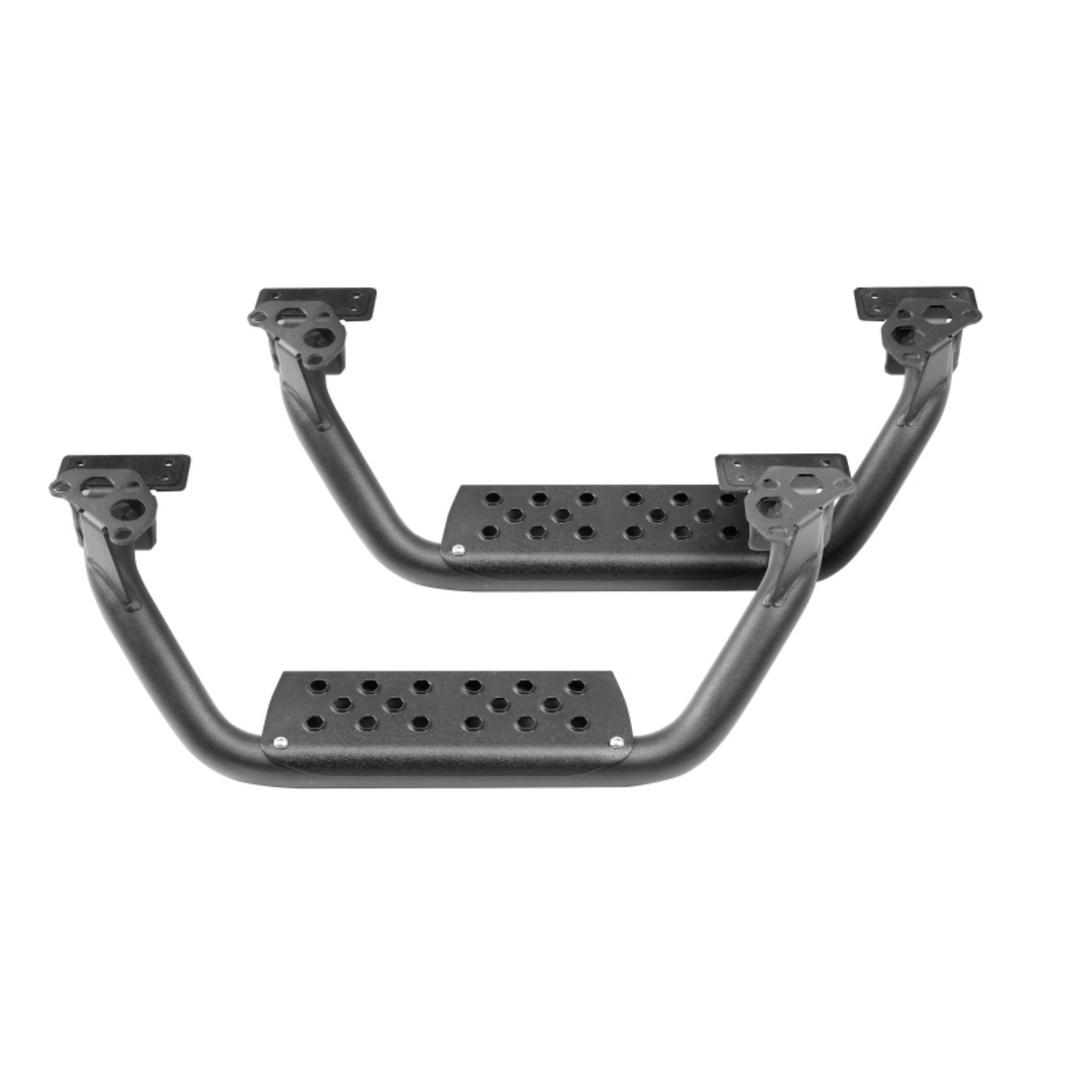 Go Rhino 2024+ Tacoma Dominator Extreme D6 SideSteps - Black - 4in Drop Down Steps (Pair)1