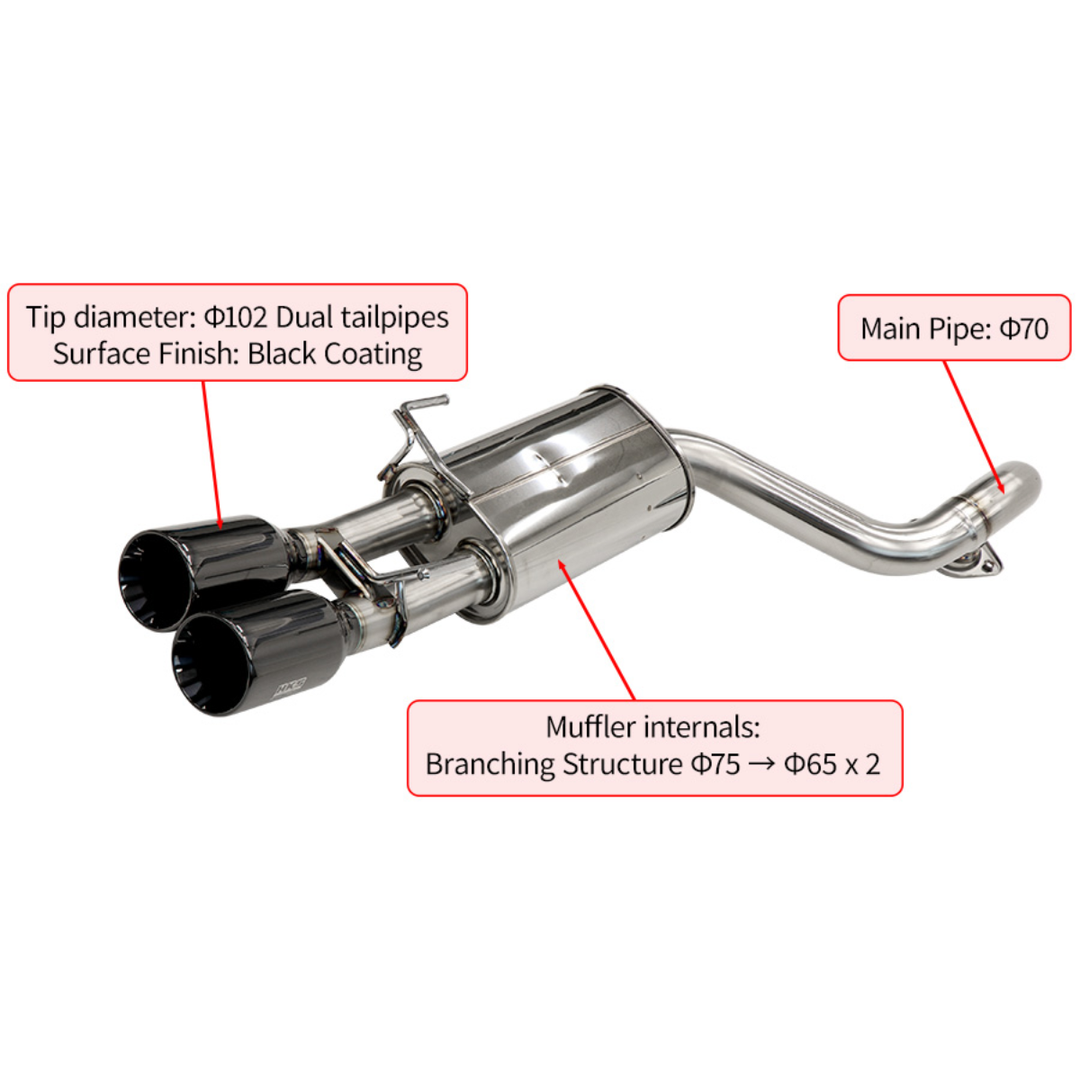 HKS 2024+ GX550 Legamax Trail Master Axle-Back Exhaust