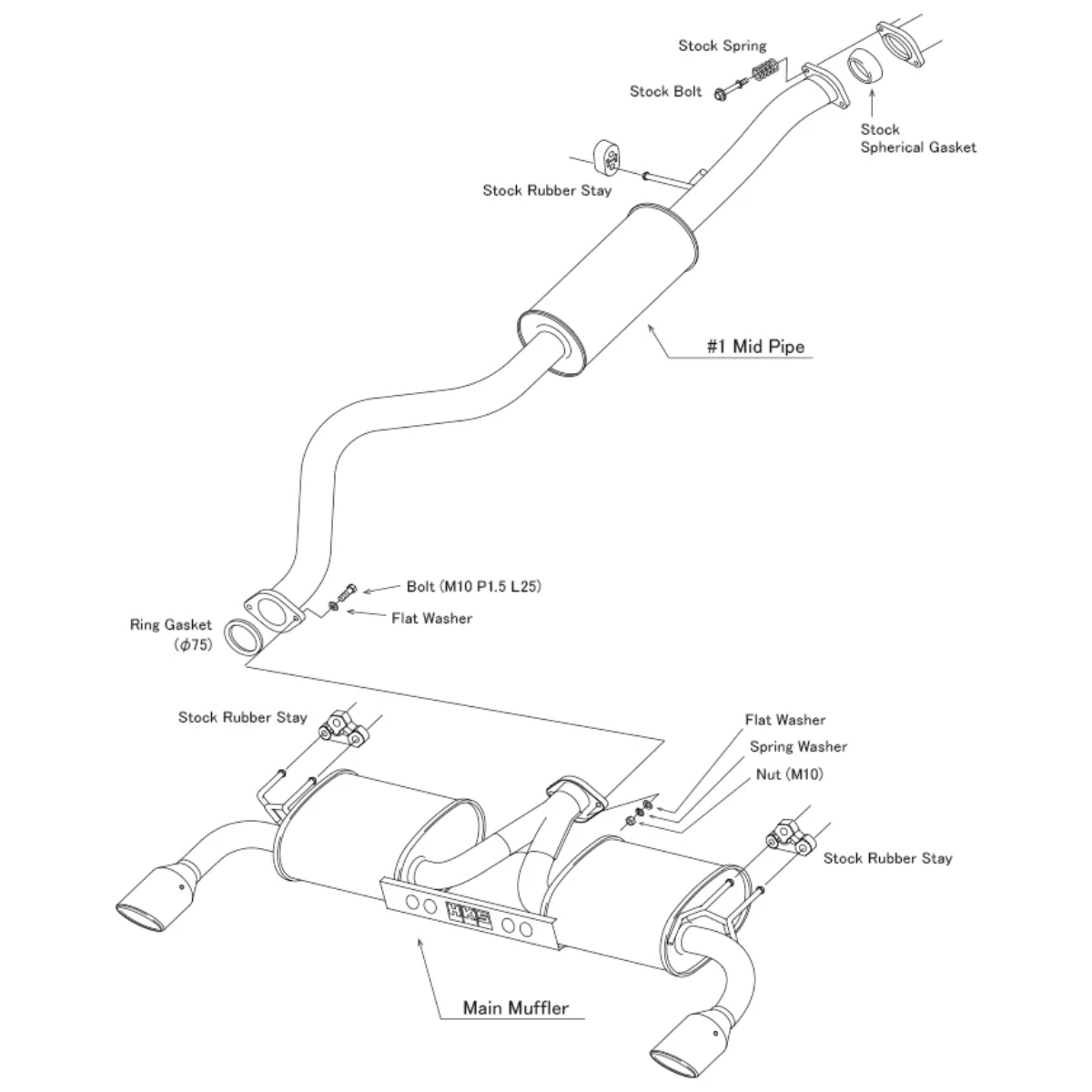 HKS GR Corolla LEGAMAX Sports Catback Exhaust – LIMIT+1