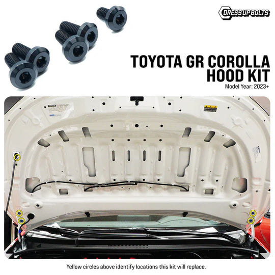 Dress Up Bolts GR Corolla Titanium Hood Hardware Kit