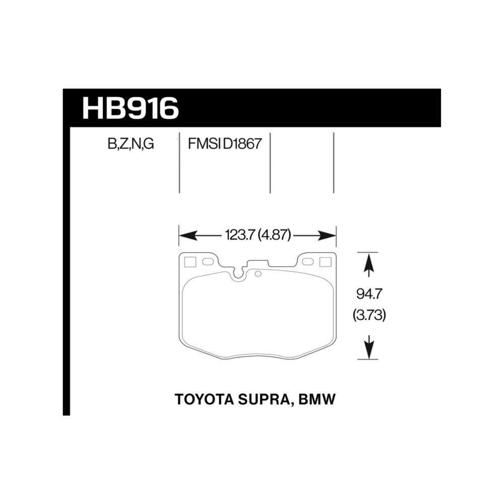 Hawk Performance GR Supra B58 DTC-60 Brake Pads