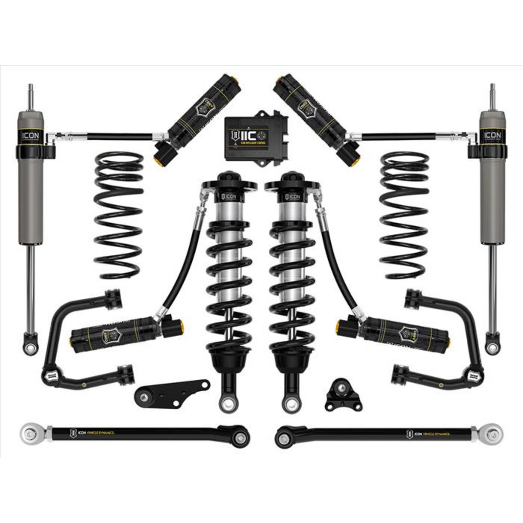 ICON 2024+ Tacoma 1.25-3" Lift Stage 10 Suspension System Tubular w/ Overland Rear Springs