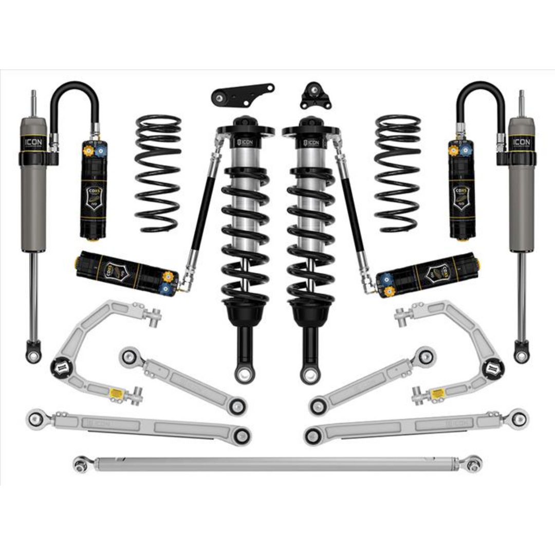 ICON 2024+ Tacoma 1.25-3" Lift Stage 12 Suspension System Billet w/ Overland Rear Springs