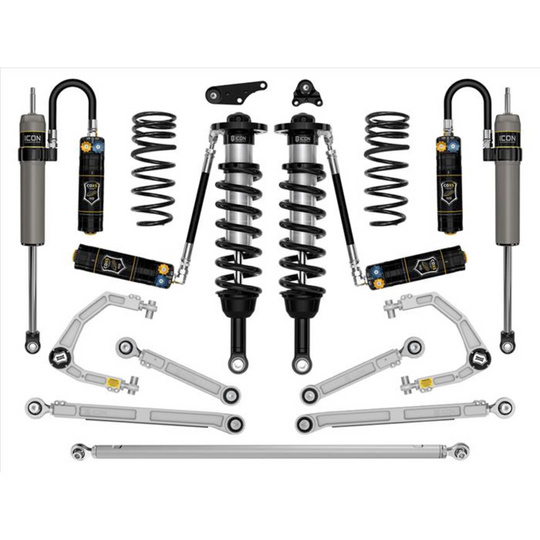 ICON 2024+ Tacoma 1.25-3" Lift Stage 12 Suspension System Billet w/ Overland Rear Springs