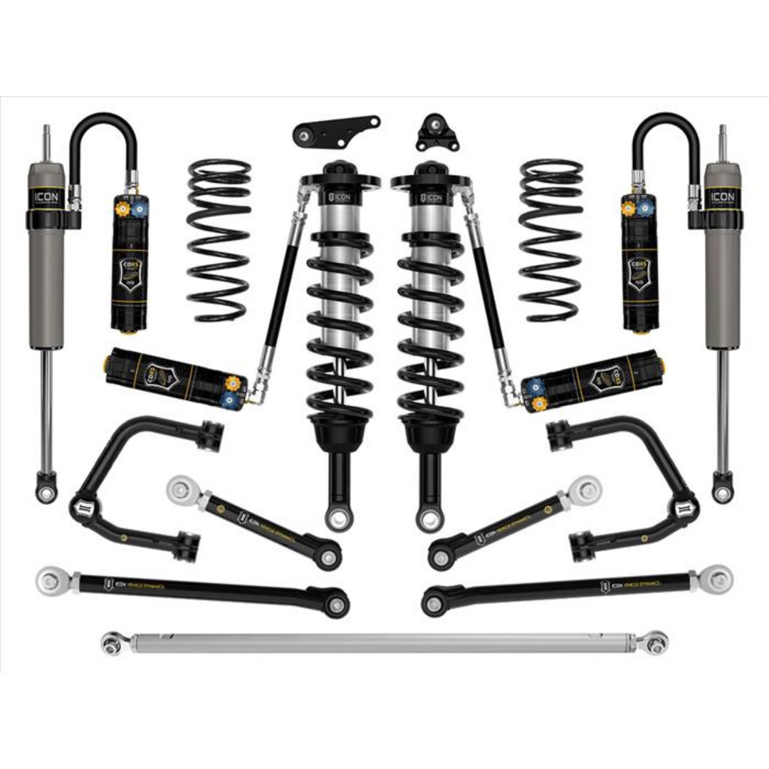ICON 2024+ Tacoma 1.25-3" Lift Stage 12 Suspension System Tubular w/ Overland Rear Springs