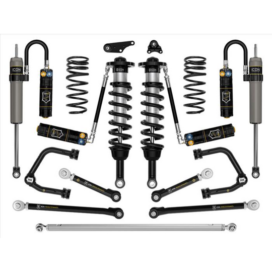 ICON 2024+ Tacoma 1.25-3" Lift Stage 12 Suspension System Tubular w/ Overland Rear Springs