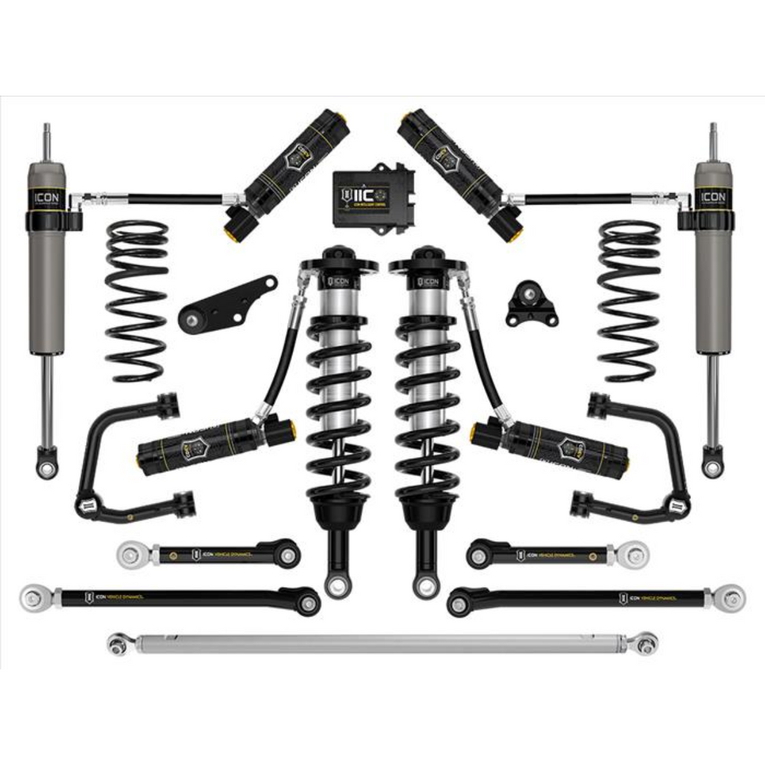 ICON 2024+ Tacoma 1.25-3" Lift Stage 13 Suspension System Tubular w/ Overland Rear Springs