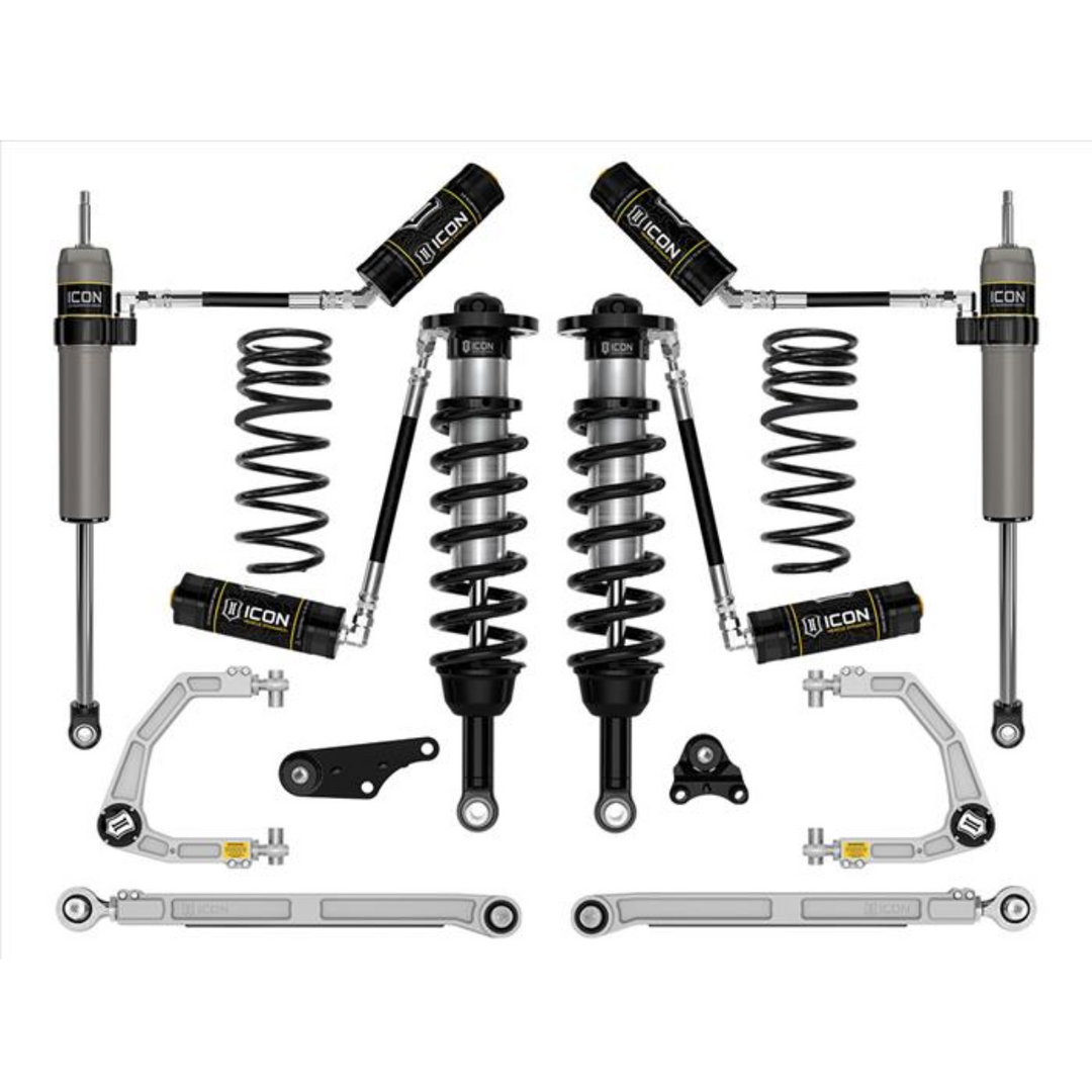 ICON 2024+ Tacoma 1.25-3" Lift Stage 7 Suspension System Billet w/ Overland Rear Springs