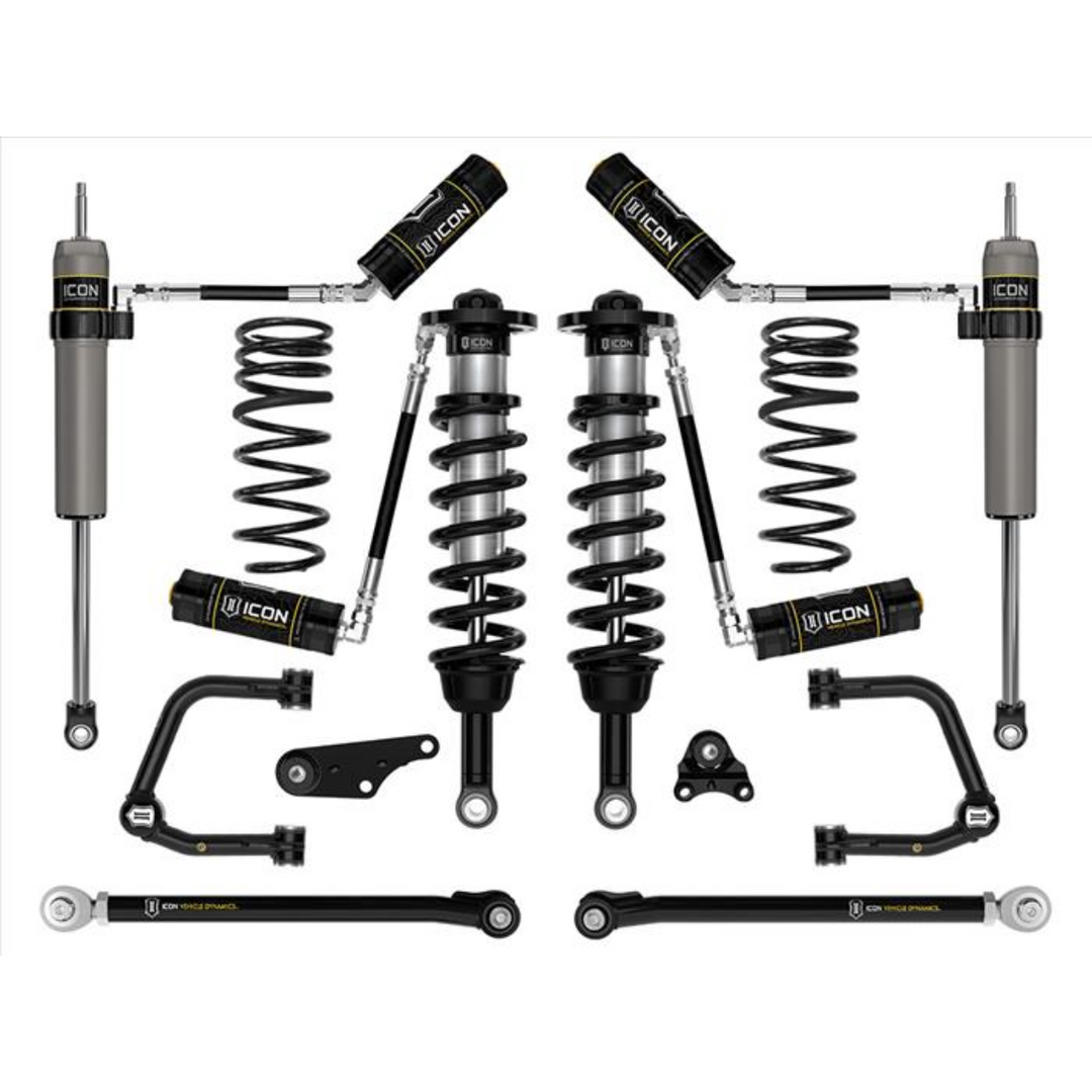 ICON 2024+ Tacoma 1.25-3" Lift Stage 7 Suspension System Tubular w/ Overland Rear Springs