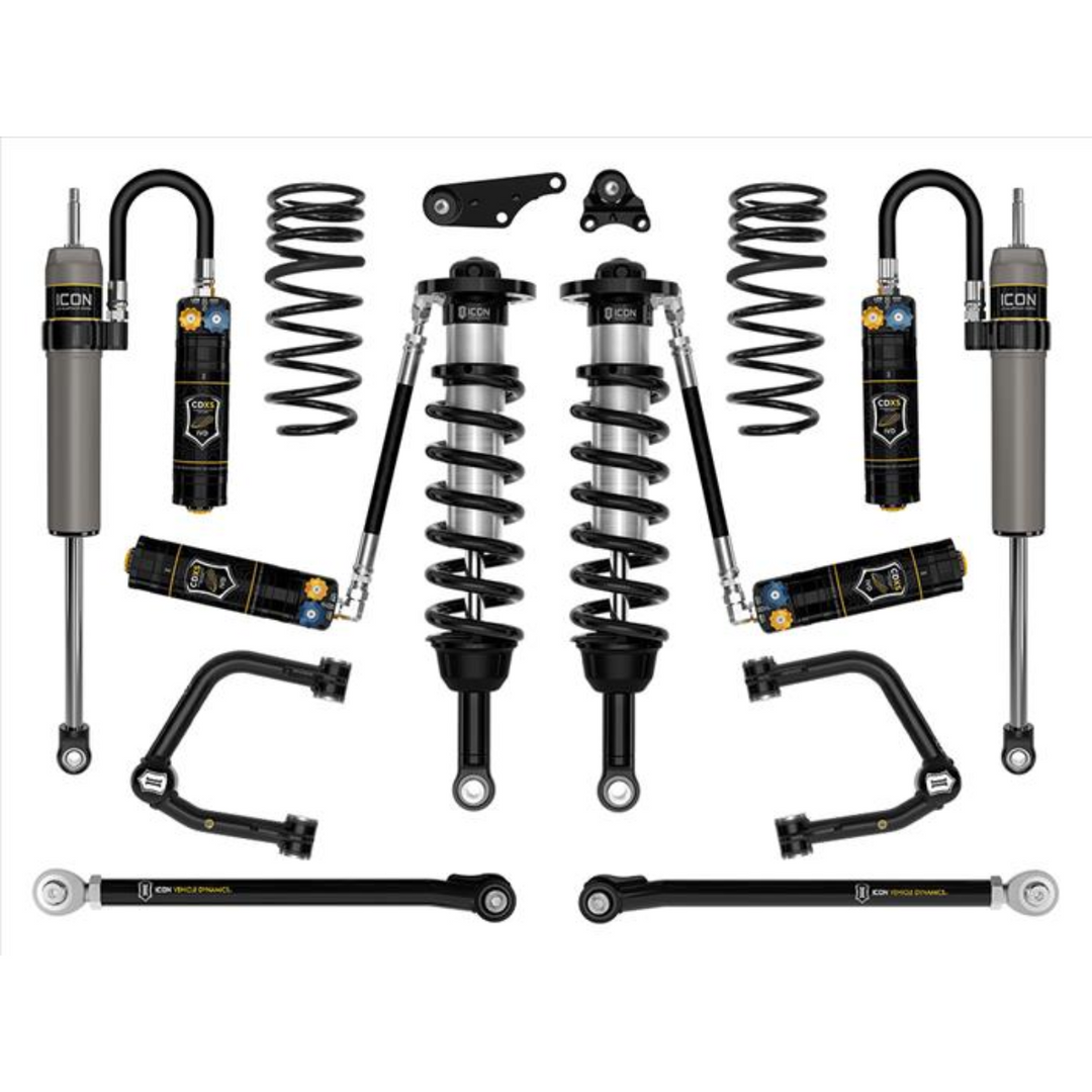 ICON 2024+ Tacoma 1.25-3" Lift Stage 9 Suspension System Tubular w/ Overland Rear Springs