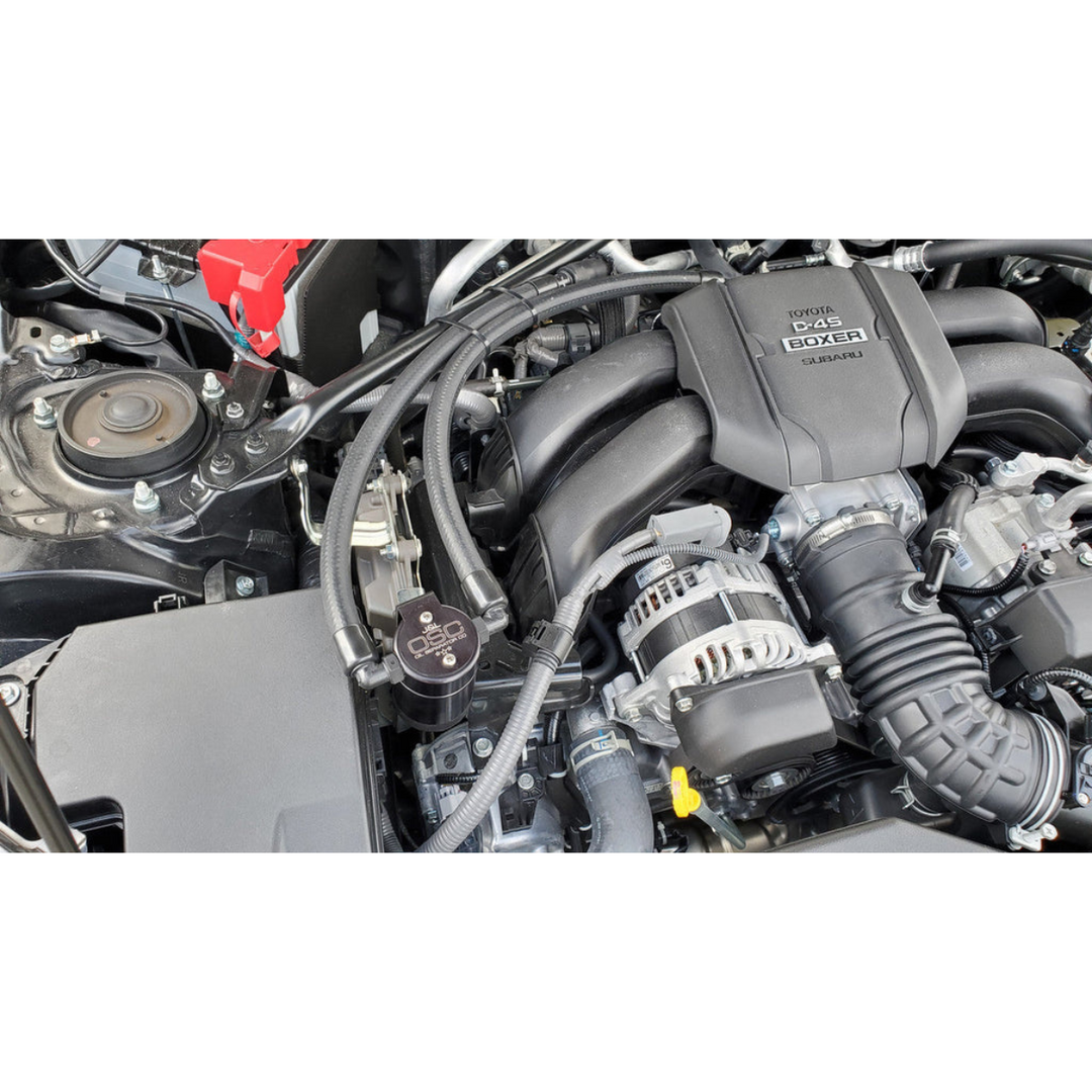 J&L 22-23 Subaru BRZ/GR86 2.4L Passenger Side Oil Separator 3.0 - Black Anodized