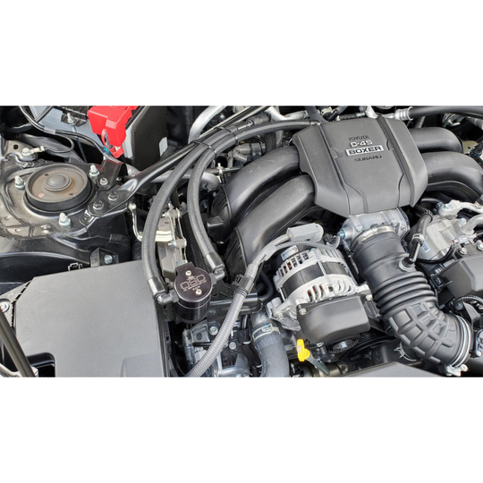 J&L 22-23 Subaru BRZ/GR86 2.4L Passenger Side Oil Separator 3.0 - Black Anodized
