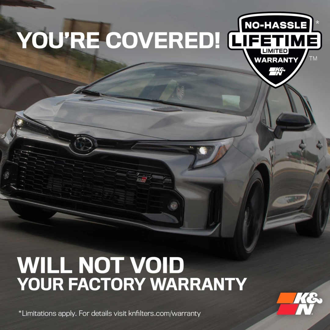 K&N GR Corolla Charge Pipe - Wrinkle Red