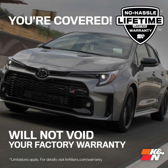 K&N GR Corolla Charge Pipe - Wrinkle Red
