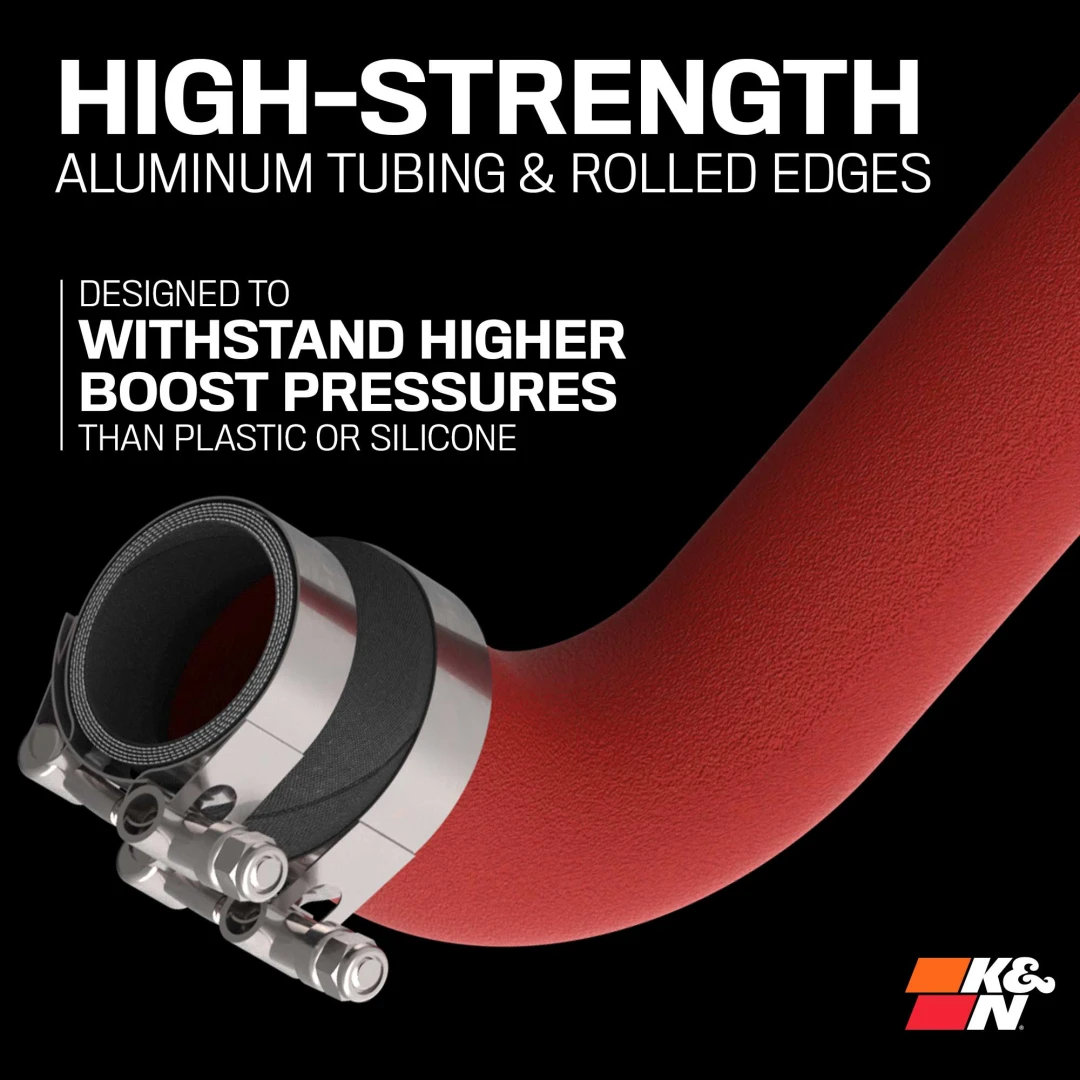 K&N GR Corolla Charge Pipe - Wrinkle Red