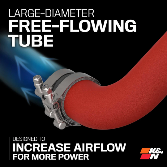 K&N GR Corolla Charge Pipe - Wrinkle Red