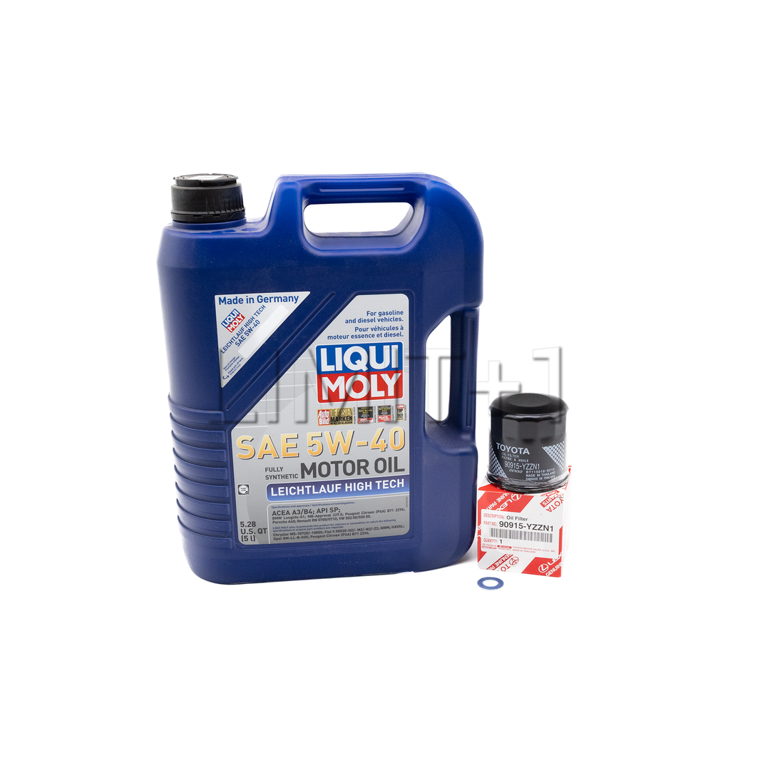 Liqui Moly GR Corolla Leichtlauf High Tech Engine Oil 5W-40 Full Synthetic Oil Change Kit W/ OEM Filter (Track Use)