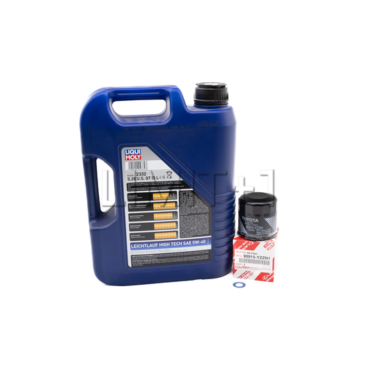 Liqui Moly GR Corolla Leichtlauf High Tech Engine Oil 5W-40 Full Synthetic Oil Change Kit W/ OEM Filter (Track Use)