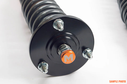 Monotube dampers offer a large piston to control the adjustability of rebound damping
Non inverted
These dampers can adjust in ride height and rebound (return to extension)
Front and rear dampers utilize a coilover design.