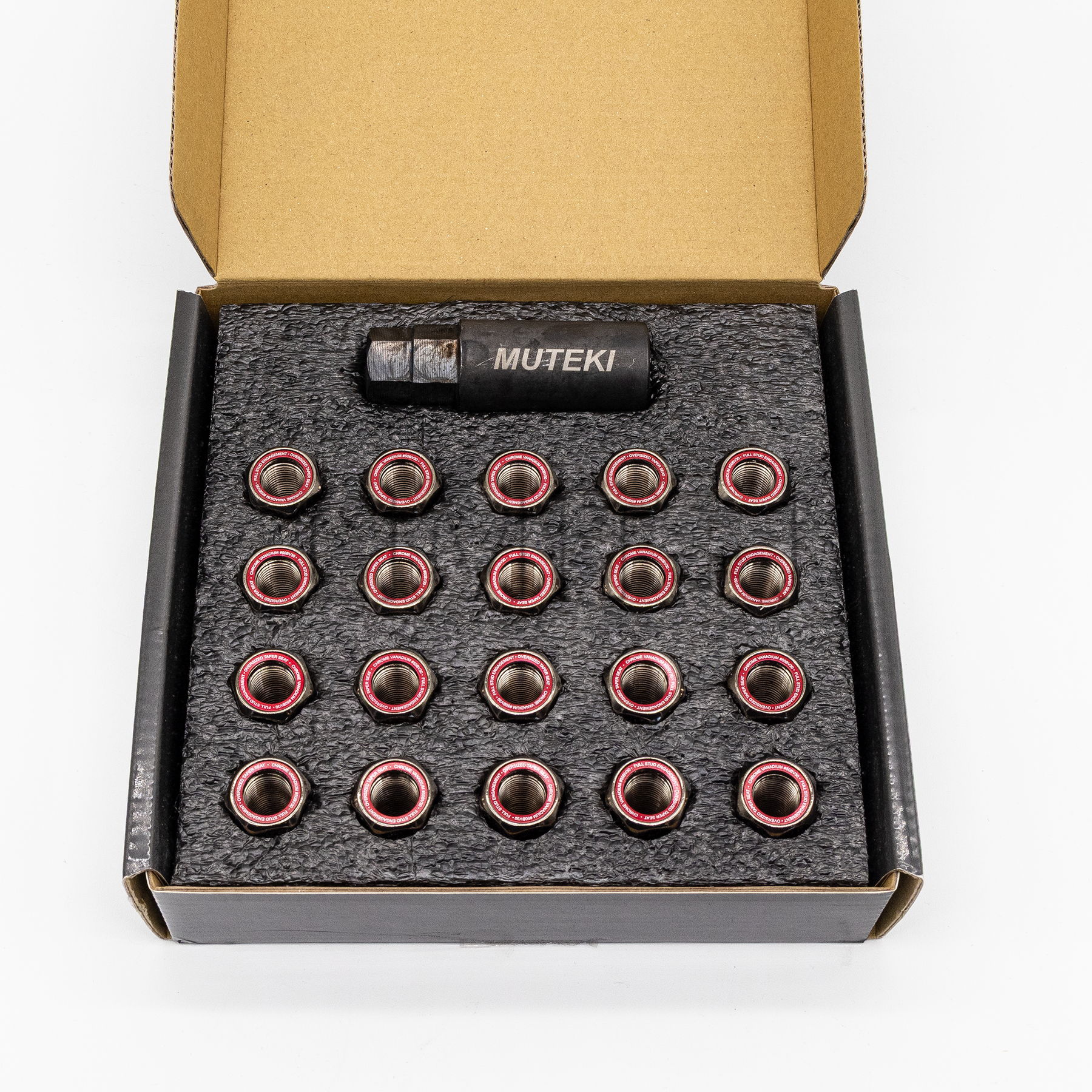 Muteki GR86 / BRZ HR38 Open End Lug Nut Kit - 12x1.25 - Titanium