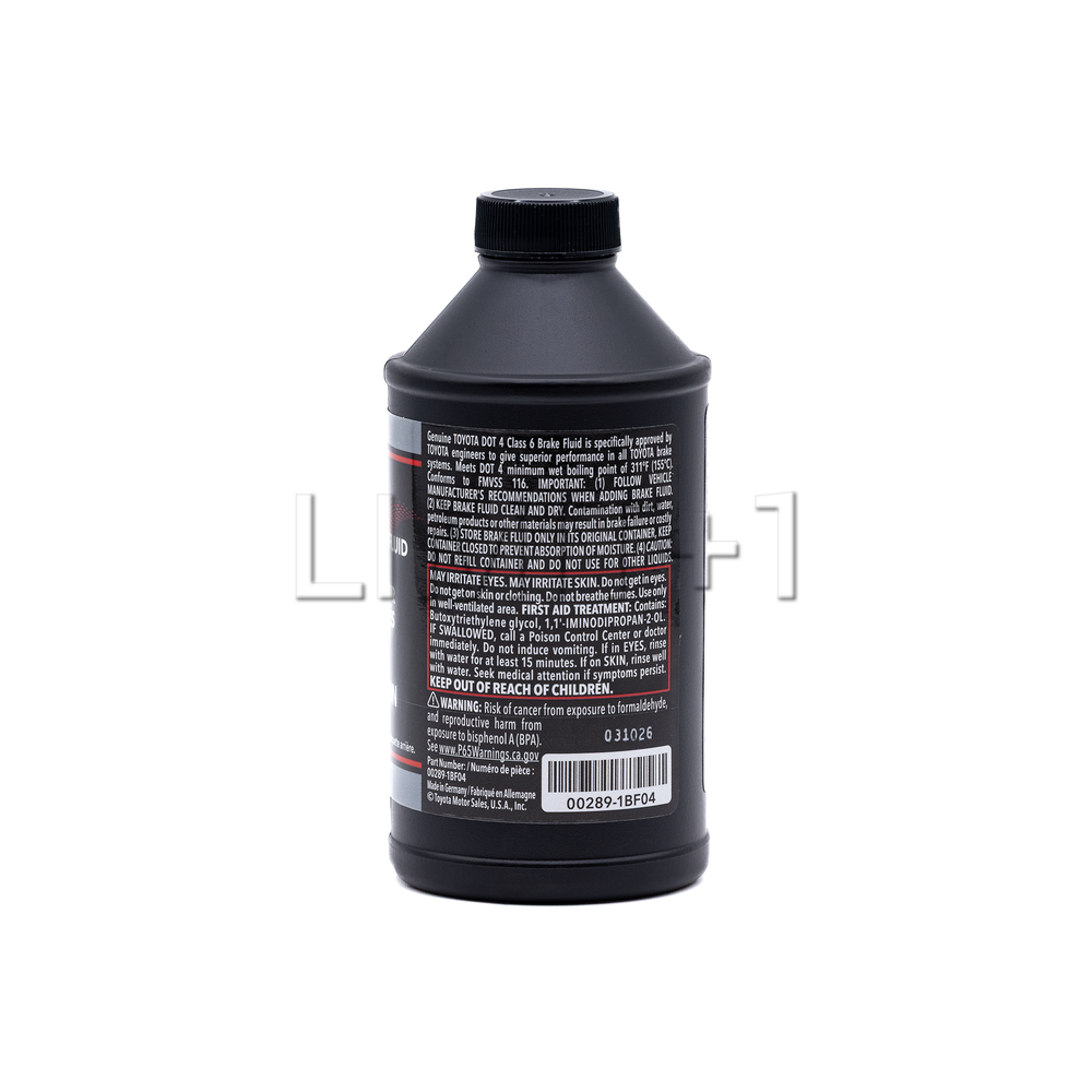 OEM Toyota GR Corolla DOT 4 Class 6 Brake Fluid