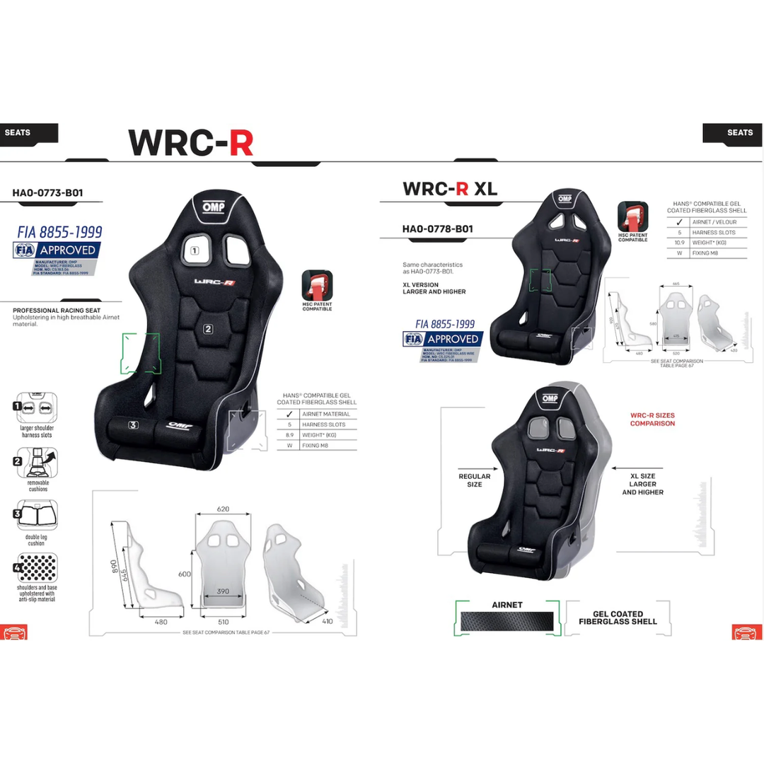 OMP WRC-R Racing Seat (FIA Approved)