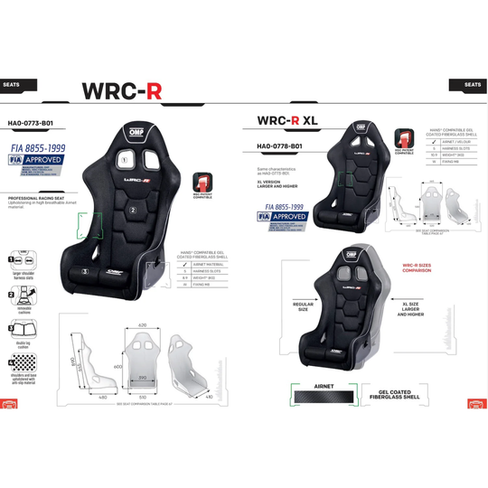 OMP WRC-R Racing Seat (FIA Approved)