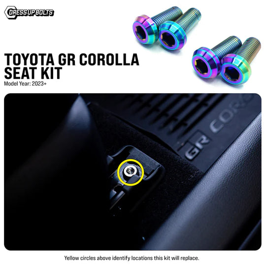 Dress Up Bolts GR Corolla Titanium Seat Hardware Kit