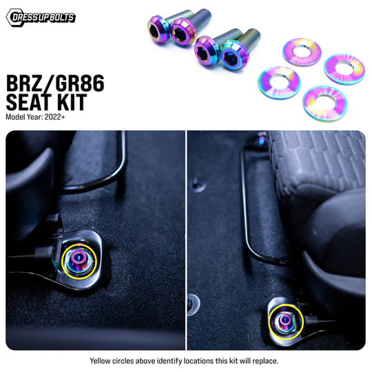 Dress Up Bolts GR86 / BRZ Titanium Seat Hardware Kit