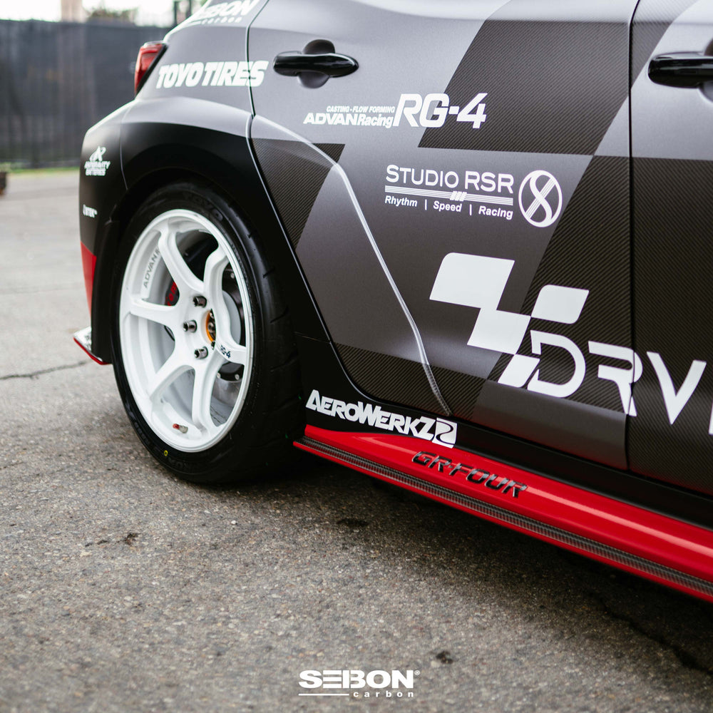 Seibon GR Corolla MB-Style Carbon Fiber Side Skirts