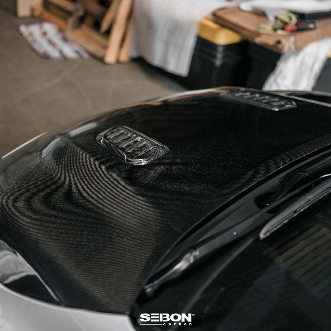 Seibon GR Corolla OE-Style Double-Sided Carbon Fiber Hood - Gloss Finish