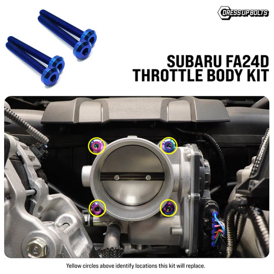 Dress Up Bolts GR86 / BRZ Titanium Throttle Body Hardware Kit - Subaru FA24D Engine