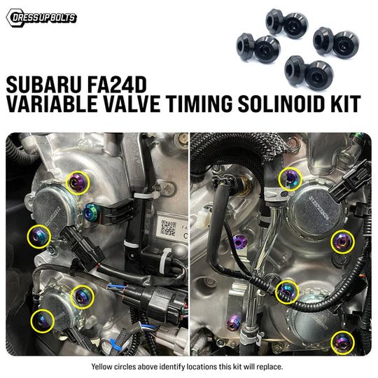 Dress Up Bolts GR86 / BRZ Titanium Variable Valve Timing Solenoid Hardware Kit - Subaru FA24D Engine