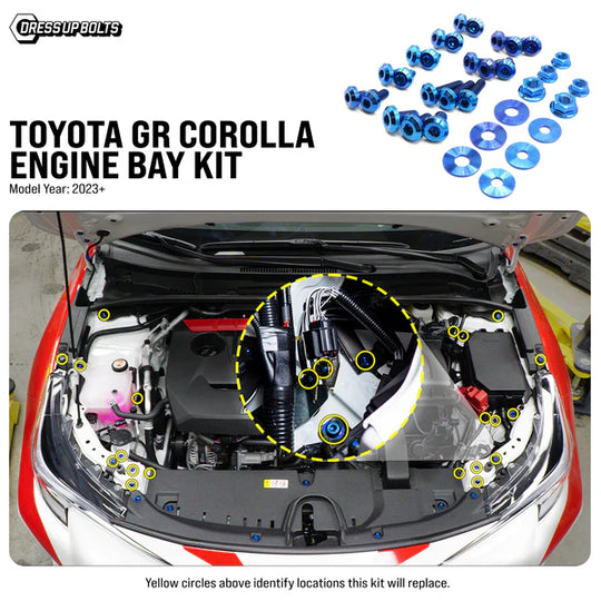 Dress Up Bolts GR Corolla Titanium Engine Bay Hardware Kit