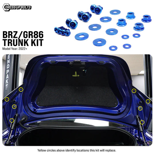 Dress Up Bolts GR86 / BRZ Titanium Trunk Hardware Kit