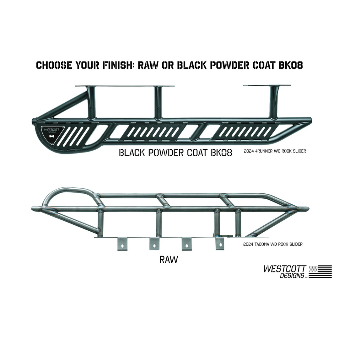 Westcott Designs 2024+ Tacoma Long Bed Rock Sliders